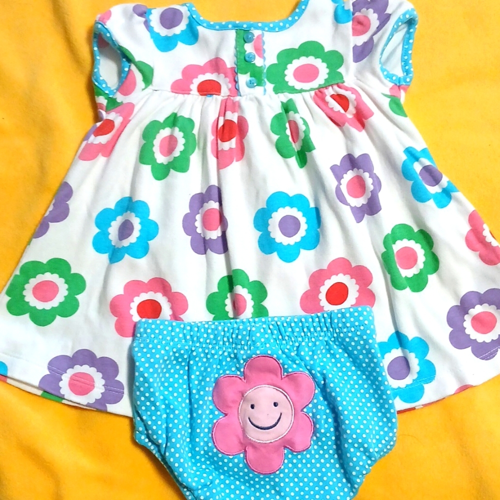 Carter's Floral Summer Dress & Diaper Cover